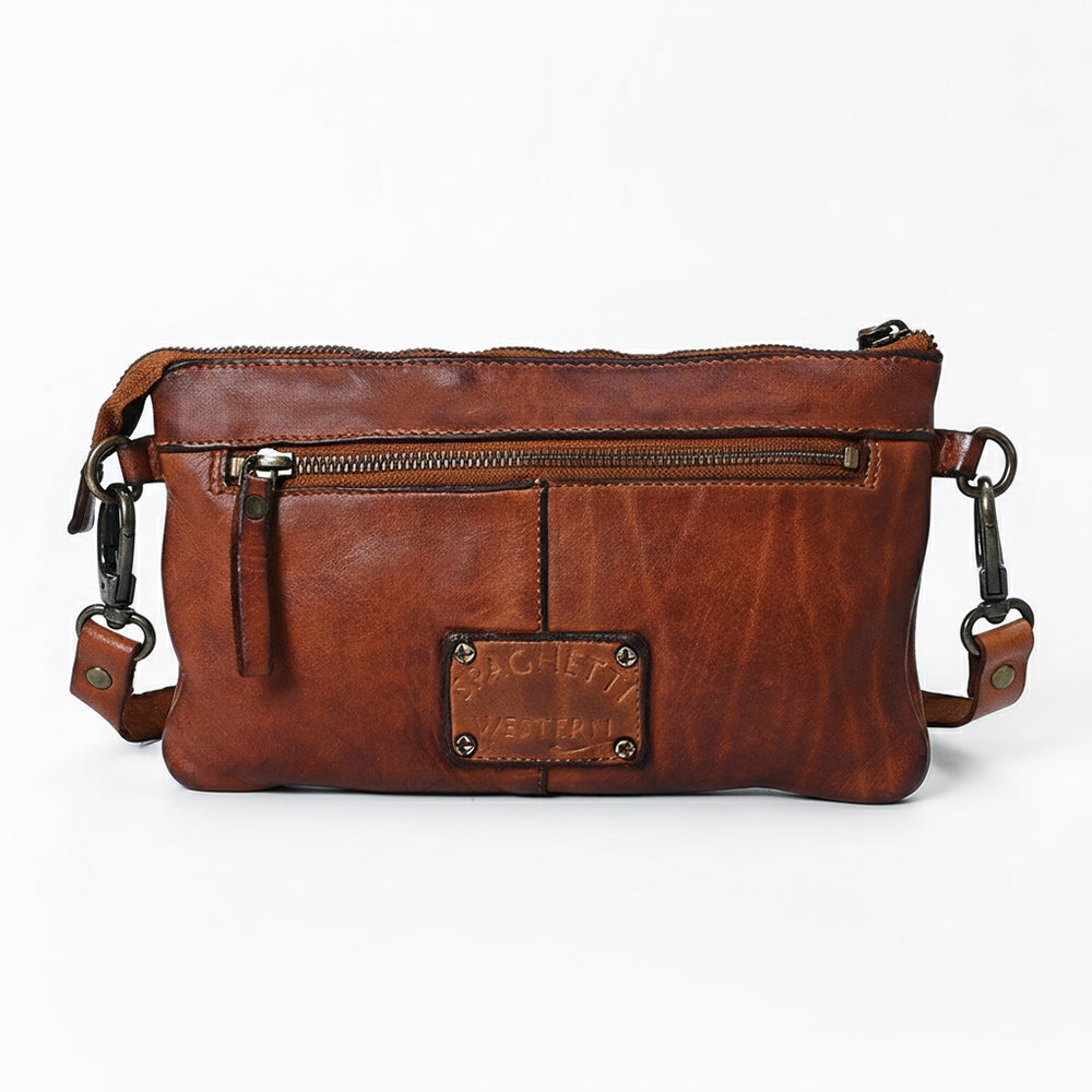 Spaghetti Western Swc192Cg Cross Body I Vintage Handmade Drum Dyed Genuine European Cowhide Leather Women Bag Western Handbag Purse