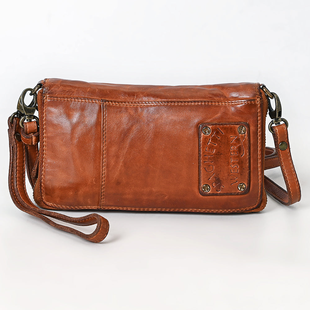 Spaghetti Western Wallet Vintage Handmade Drum Dyed Genuine European Cowhide Leather
