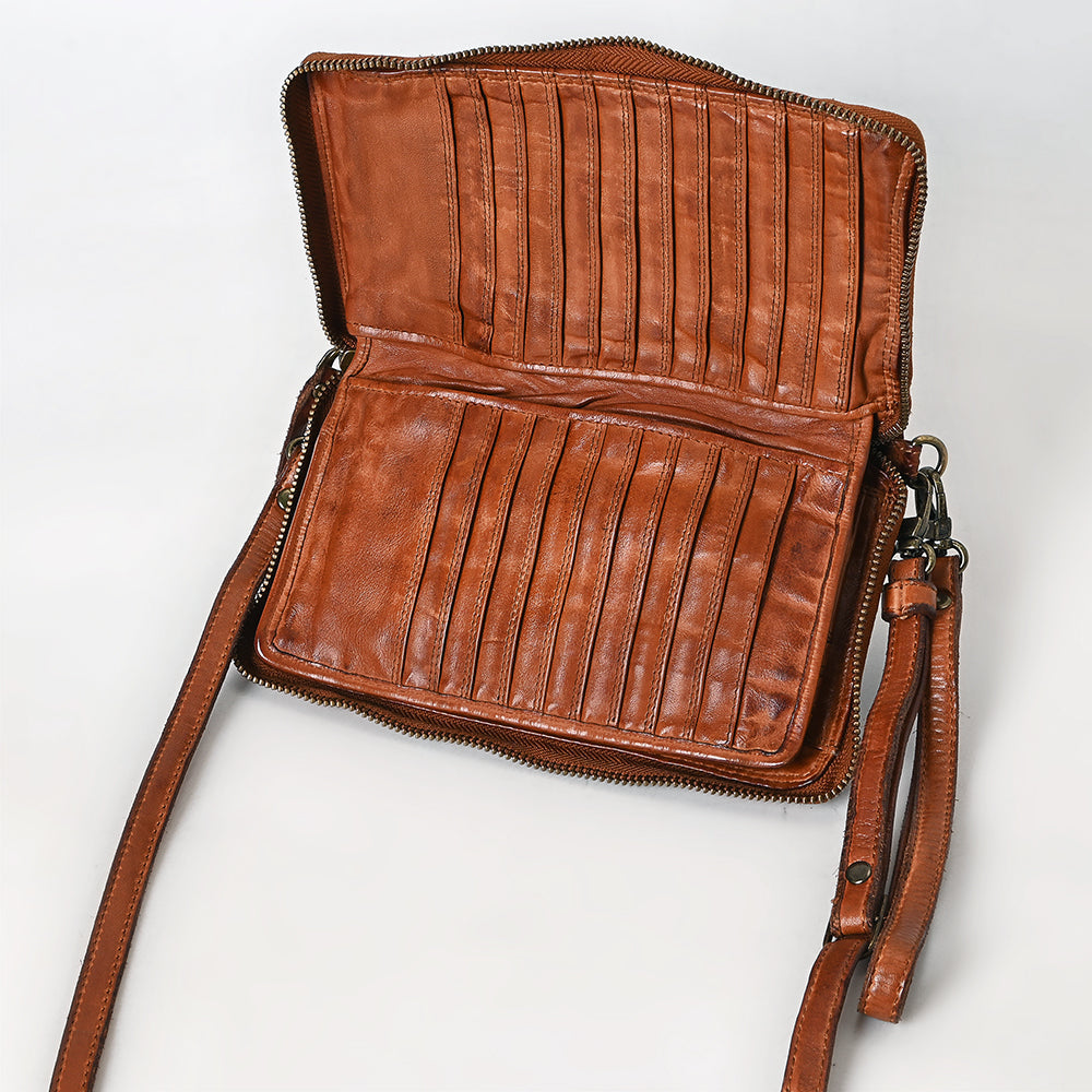 Spaghetti Western Wallet Vintage Handmade Drum Dyed Genuine European Cowhide Leather