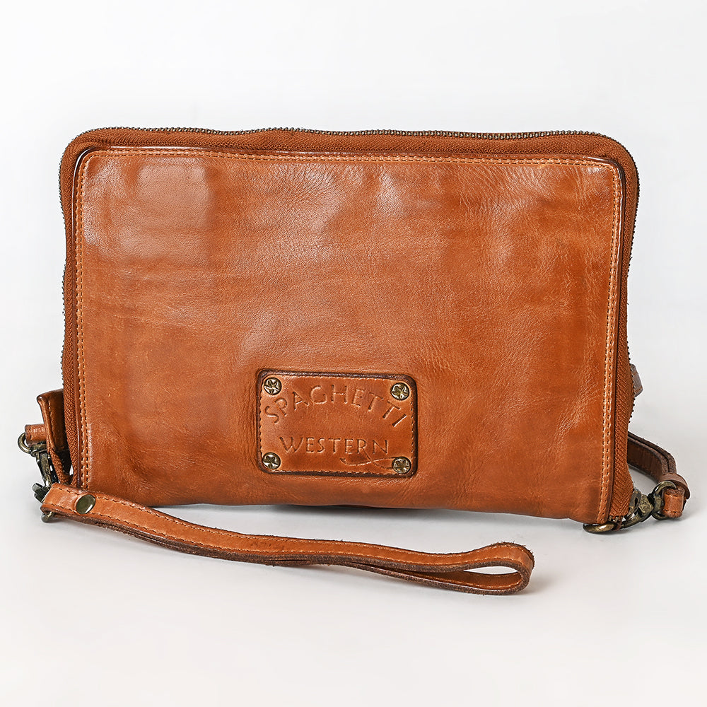 Spaghetti Western Organiser Vintage Handmade Drum Dyed Genuine European Cowhide Leather