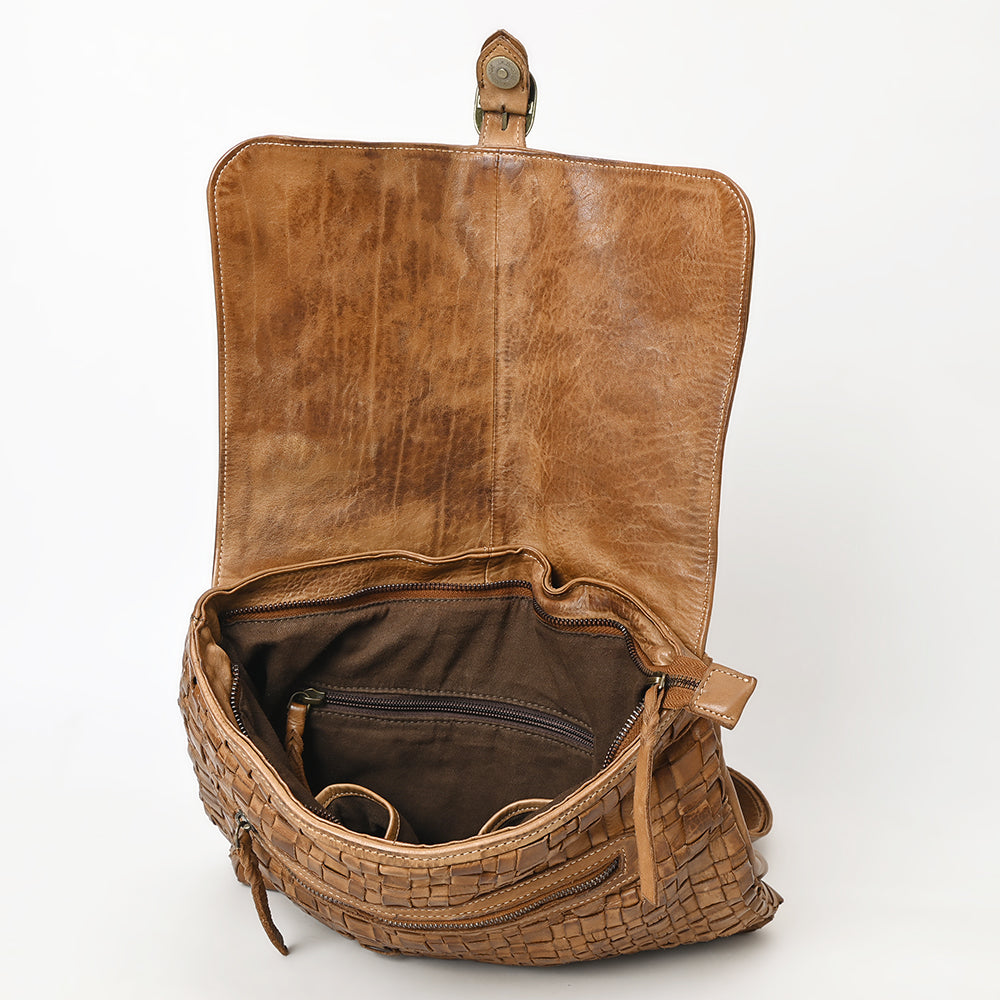 Never Mind Backpack Vintage Handmade Genuine Cowhide Leather