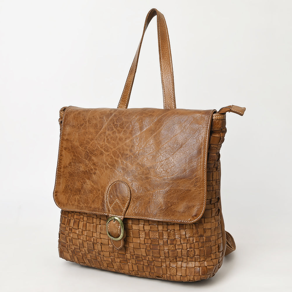Never Mind Backpack Vintage Handmade Genuine Cowhide Leather
