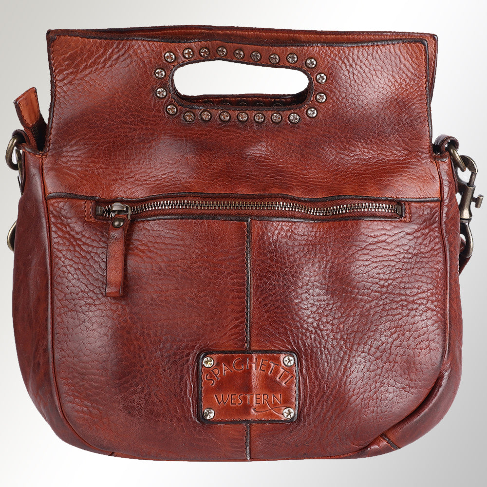 Spaghetti Western Clutch Vintage Handmade Drum Dyed Genuine European Cowhide Leather