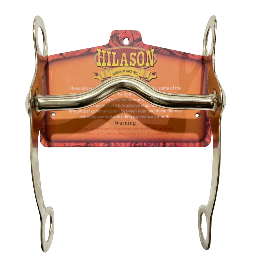 5" HILASON Nickel Plated Pony Curb Horse Bit Low Port Mouth