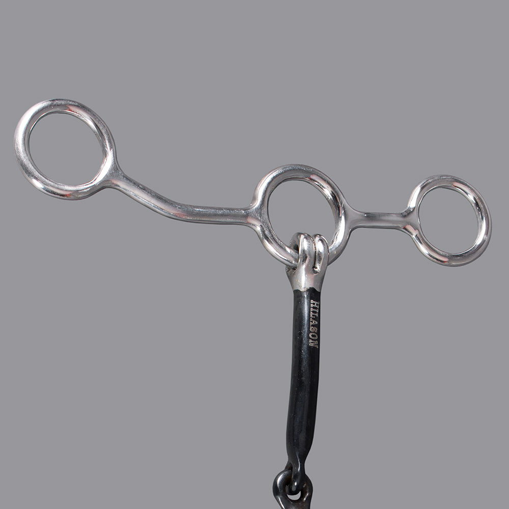 HILASON Junior Cow Gag Bit with Snaffle Mouth Stainless Steel