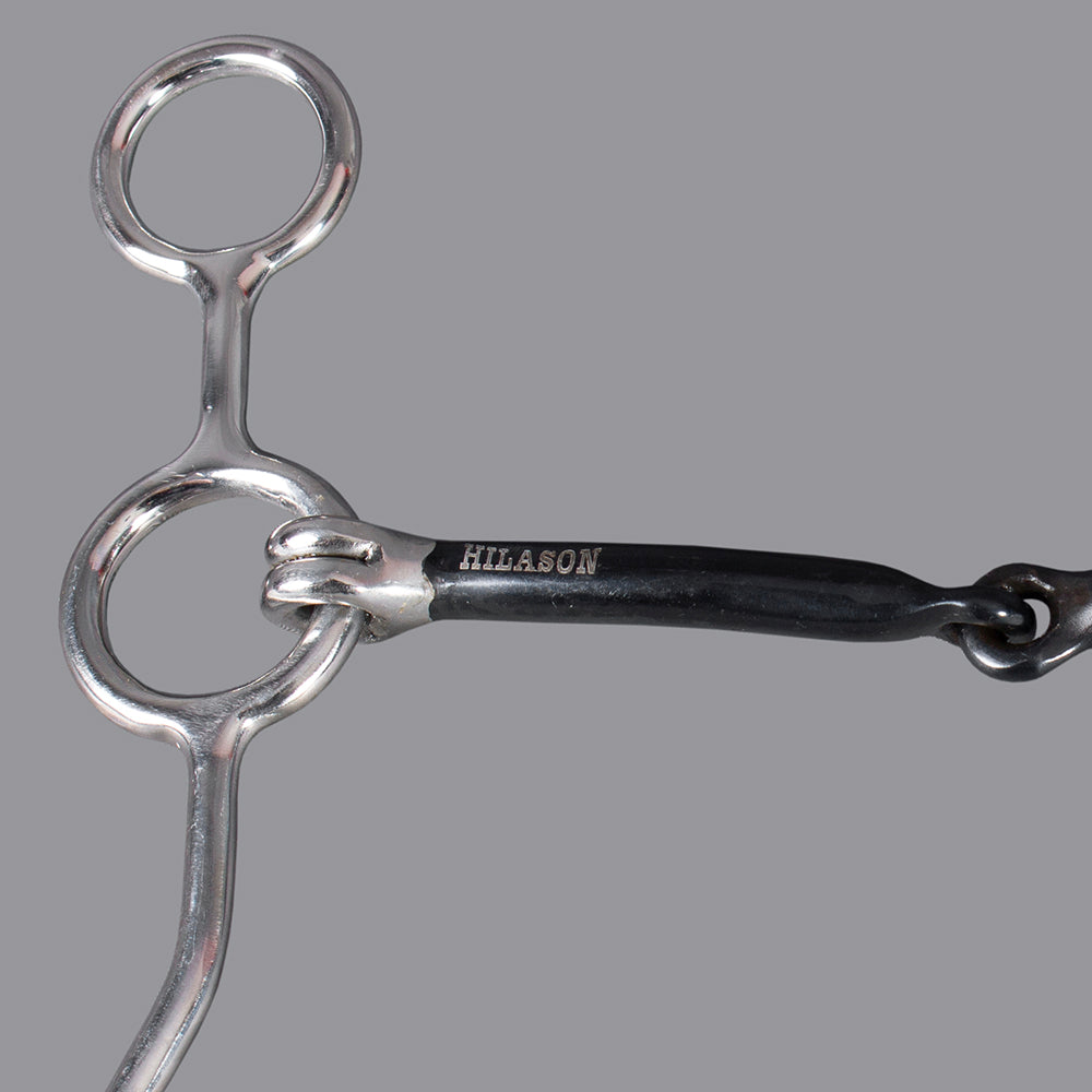 HILASON Junior Cow Gag Bit with Snaffle Mouth Stainless Steel