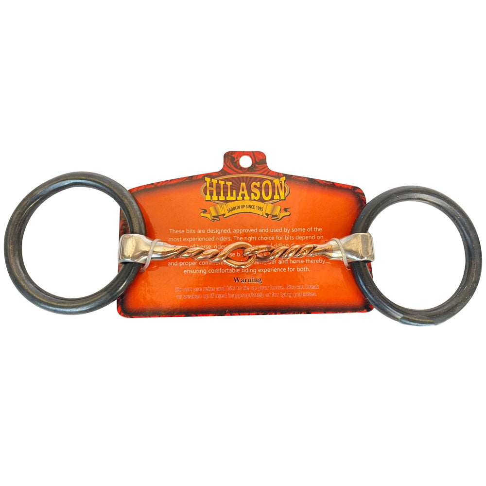 Hilason Weighted O-Ring Twisted Copper Wire Snaffle Bit — Sweet Iron