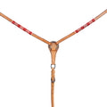 BAR H EQUINE Red Rawhide Horse Western Leather Breast Collar Tan