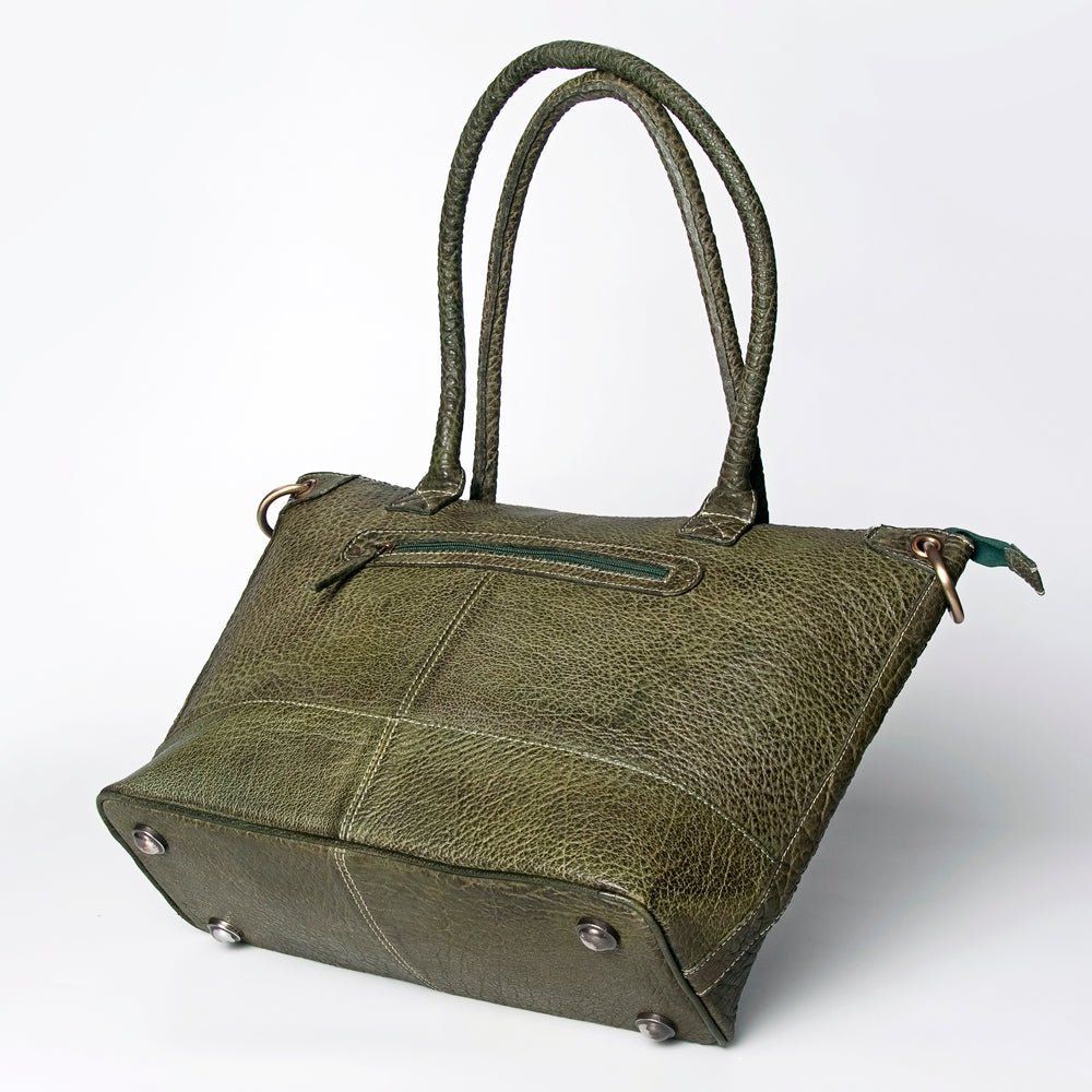 Timeless Handmade Authentic Cowhide Leather Tote Bag For Women With Western Flair