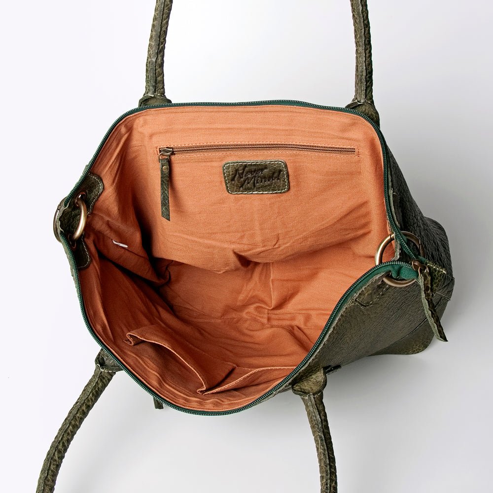 Timeless Handmade Authentic Cowhide Leather Tote Bag For Women With Western Flair