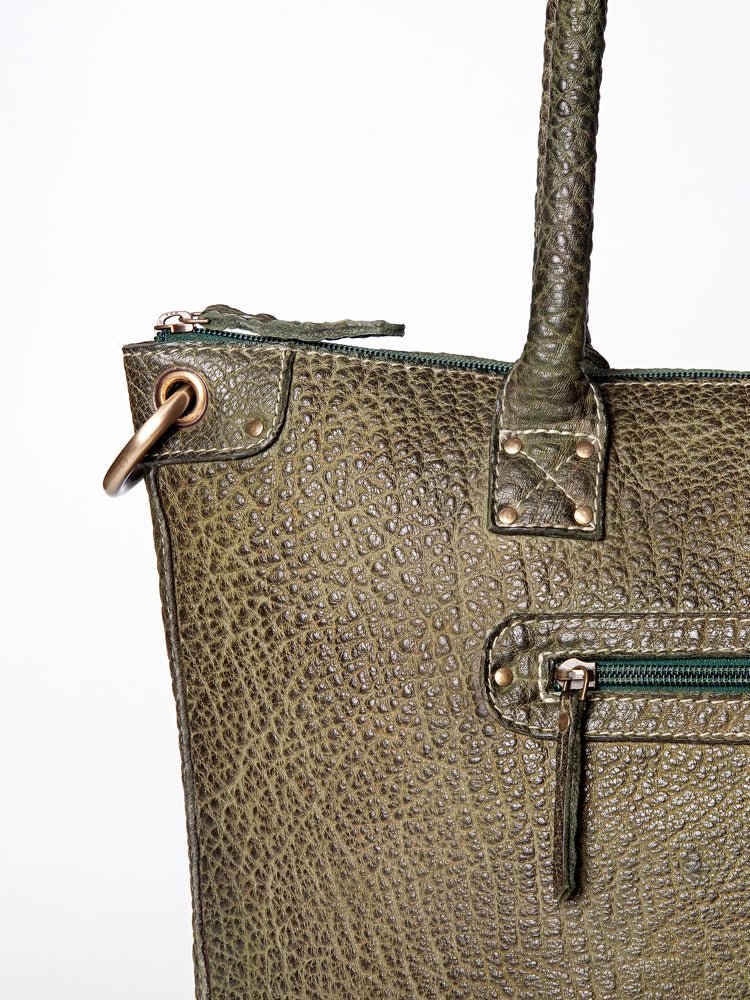 Timeless Handmade Authentic Cowhide Leather Tote Bag For Women With Western Flair