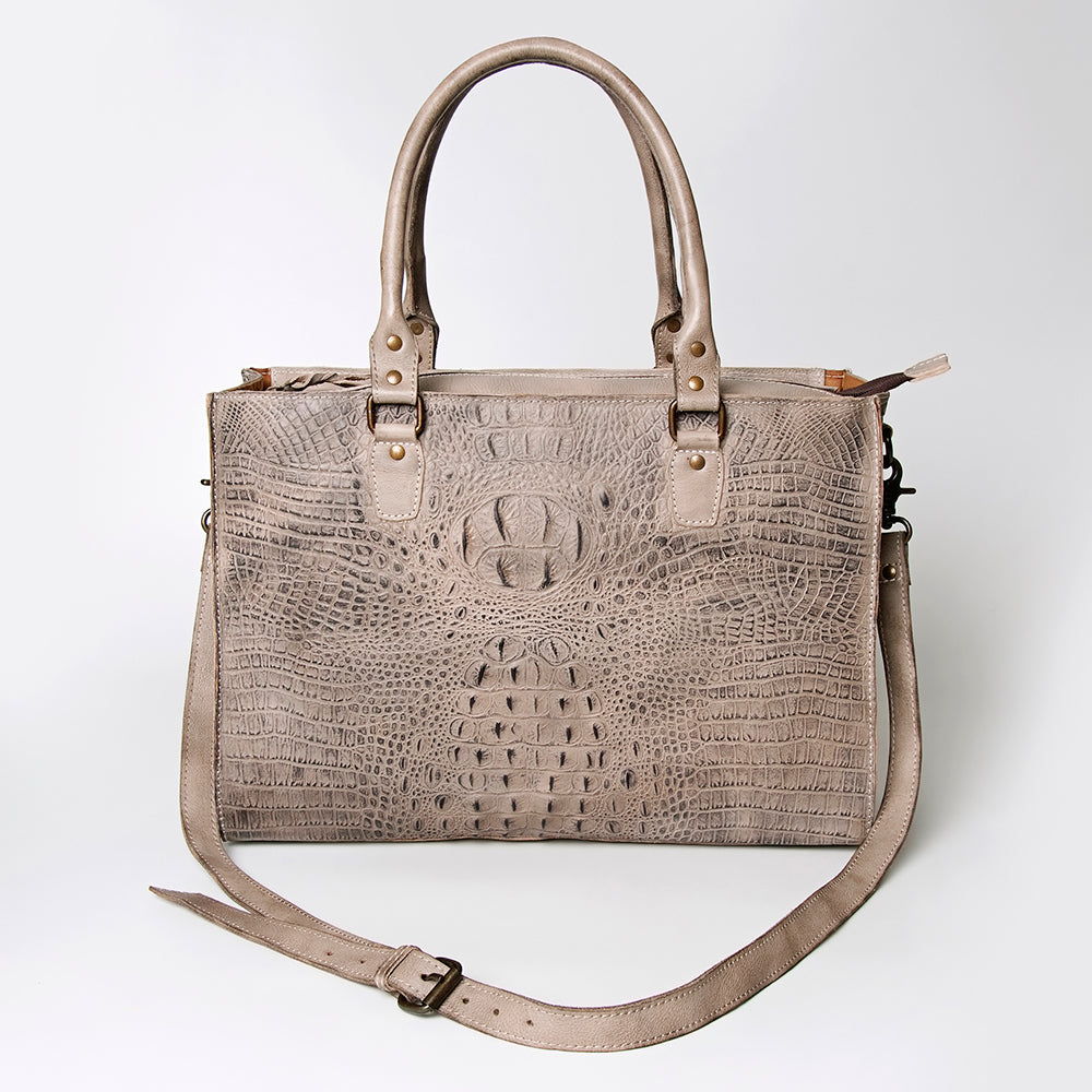 American Darling Briefcase Hand Tooled Genuine Leather