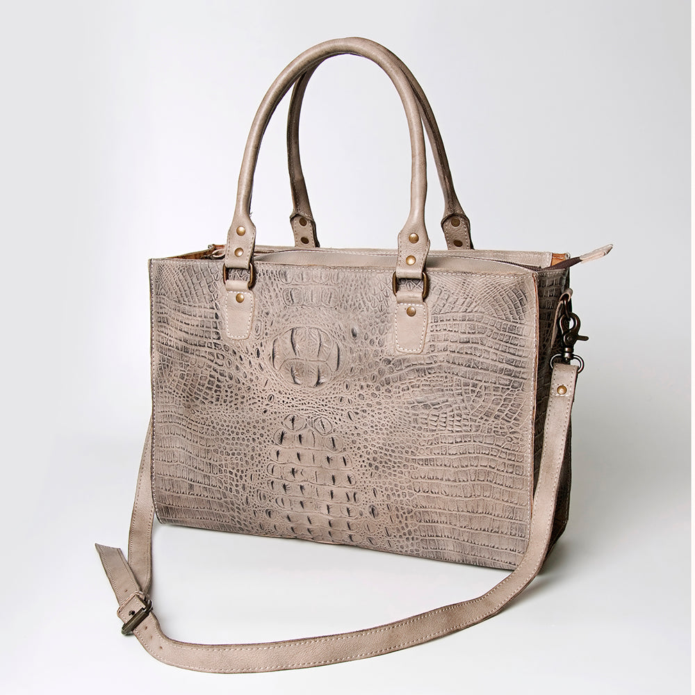 American Darling Briefcase Hand Tooled Genuine Leather