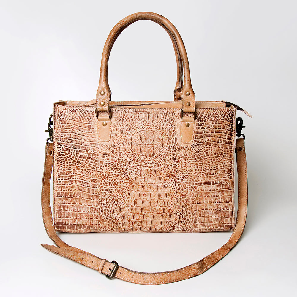 American Darling Briefcase Hand Tooled Genuine Leather