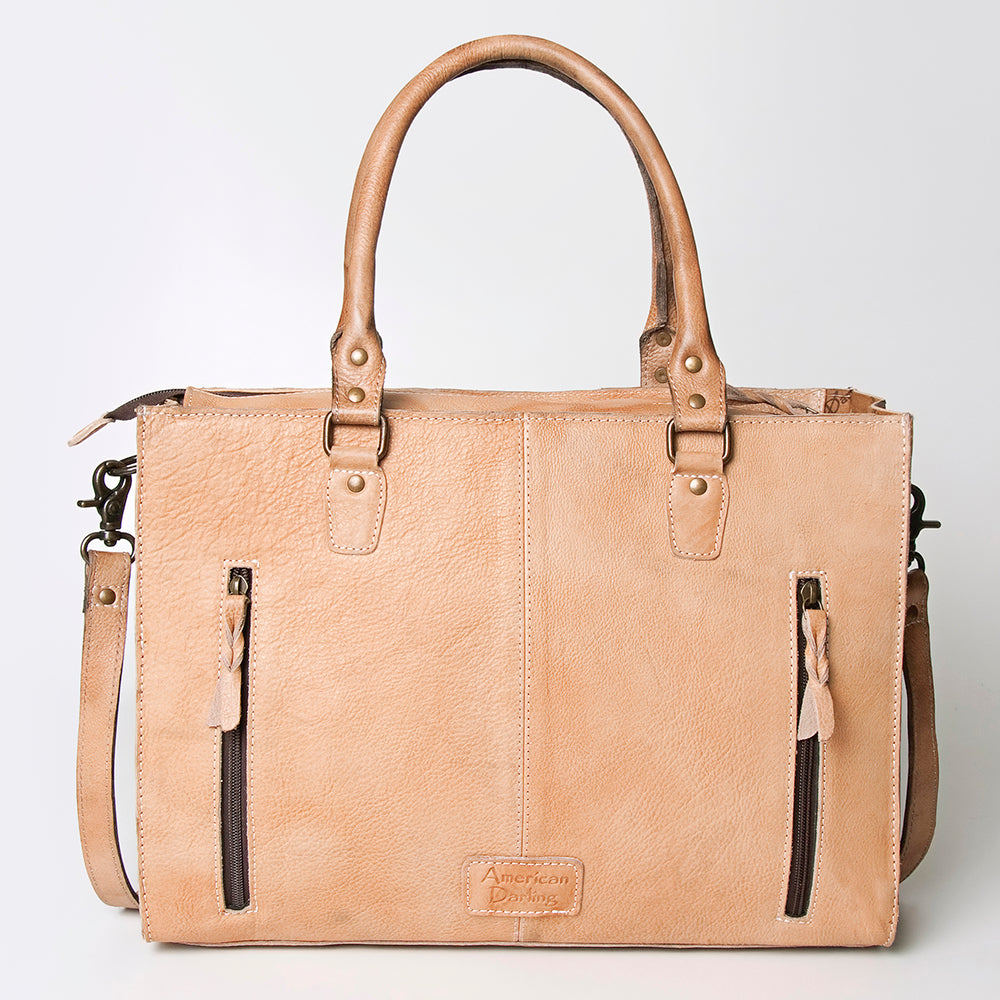 American Darling Briefcase Hand Tooled Genuine Leather