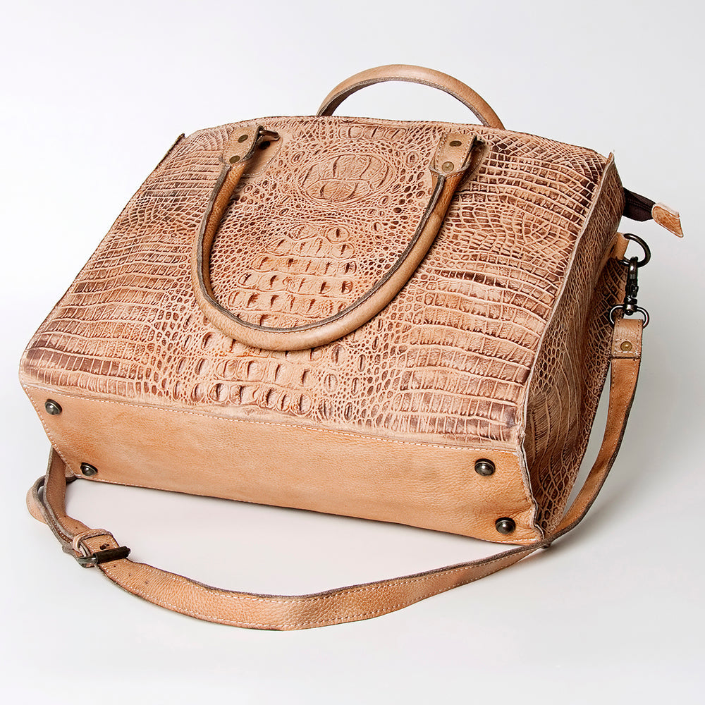 American Darling Briefcase Hand Tooled Genuine Leather