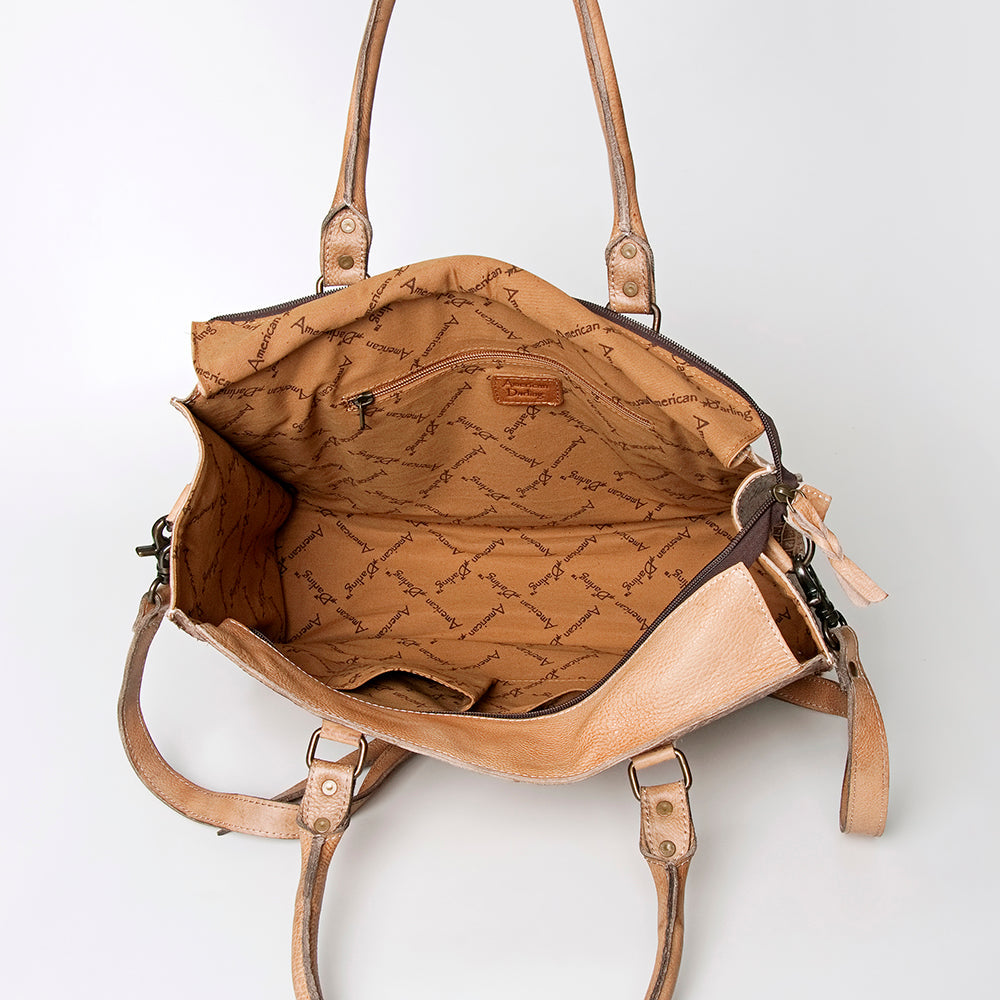 American Darling Briefcase Hand Tooled Genuine Leather