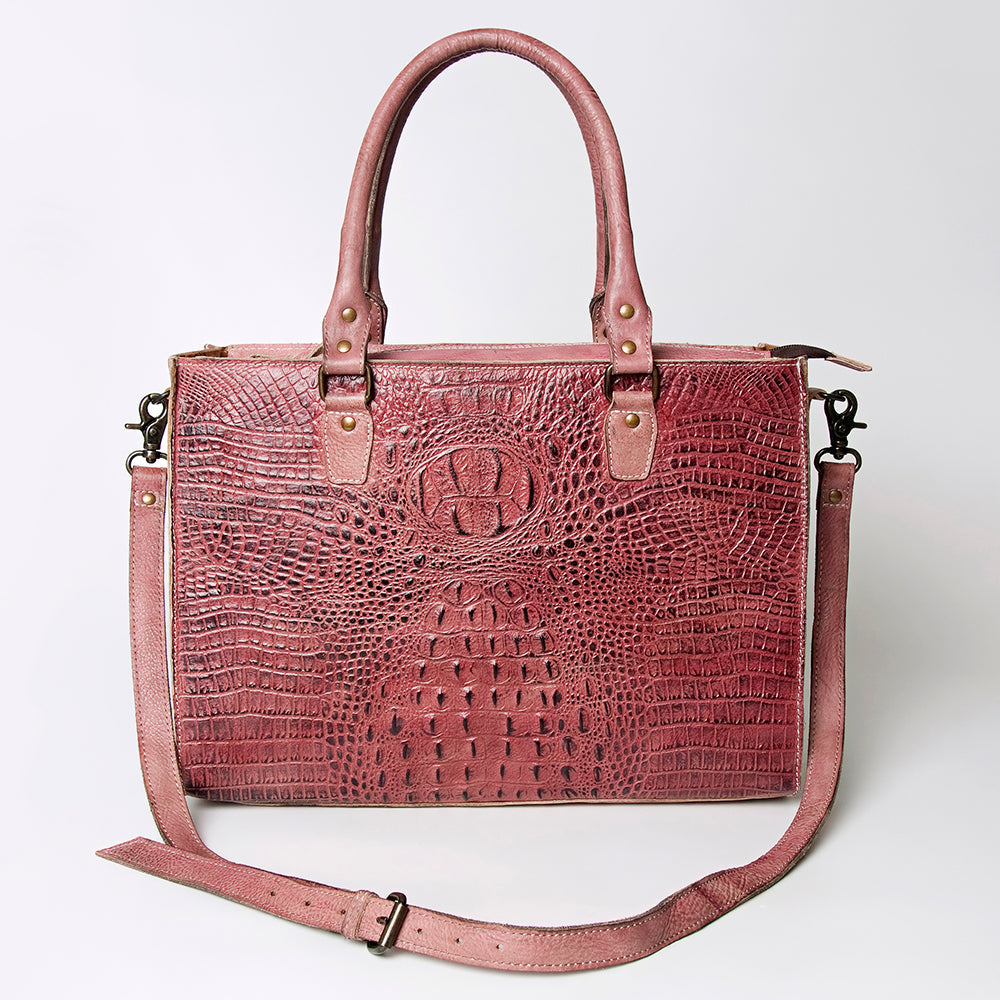 American Darling Briefcase Hand Tooled Genuine Leather