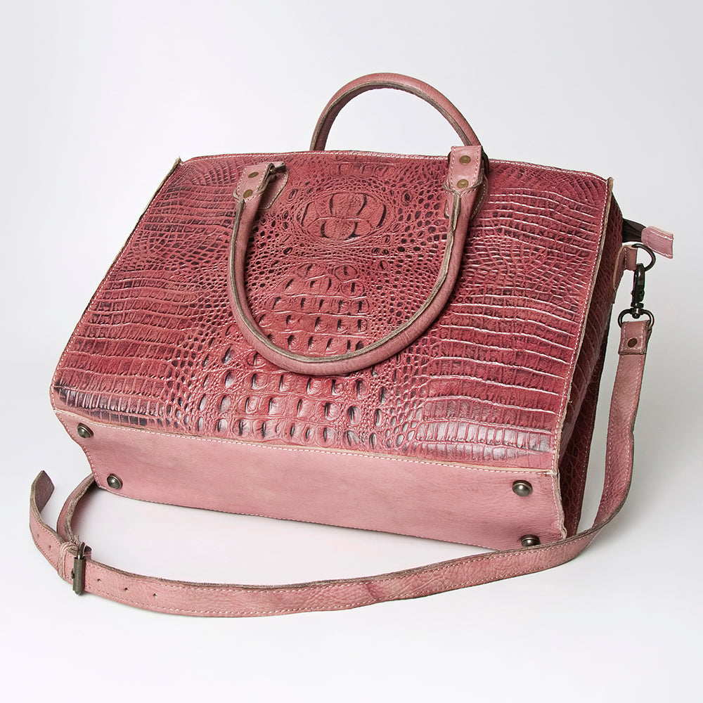 American Darling Briefcase Hand Tooled Genuine Leather