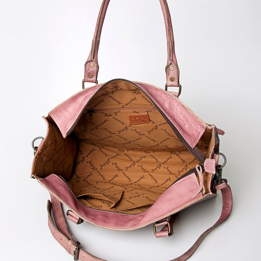 American Darling Briefcase Hand Tooled Genuine Leather