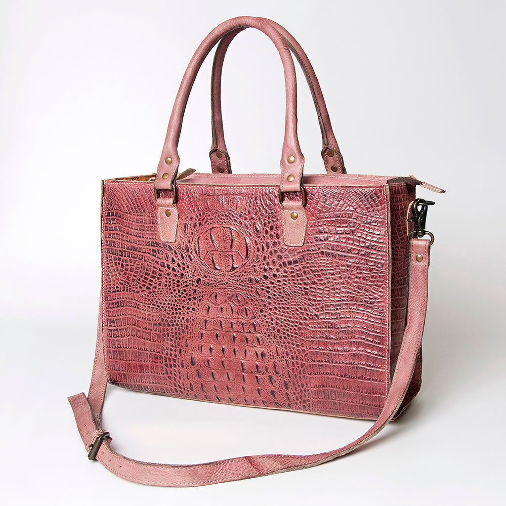 American Darling Briefcase Hand Tooled Genuine Leather