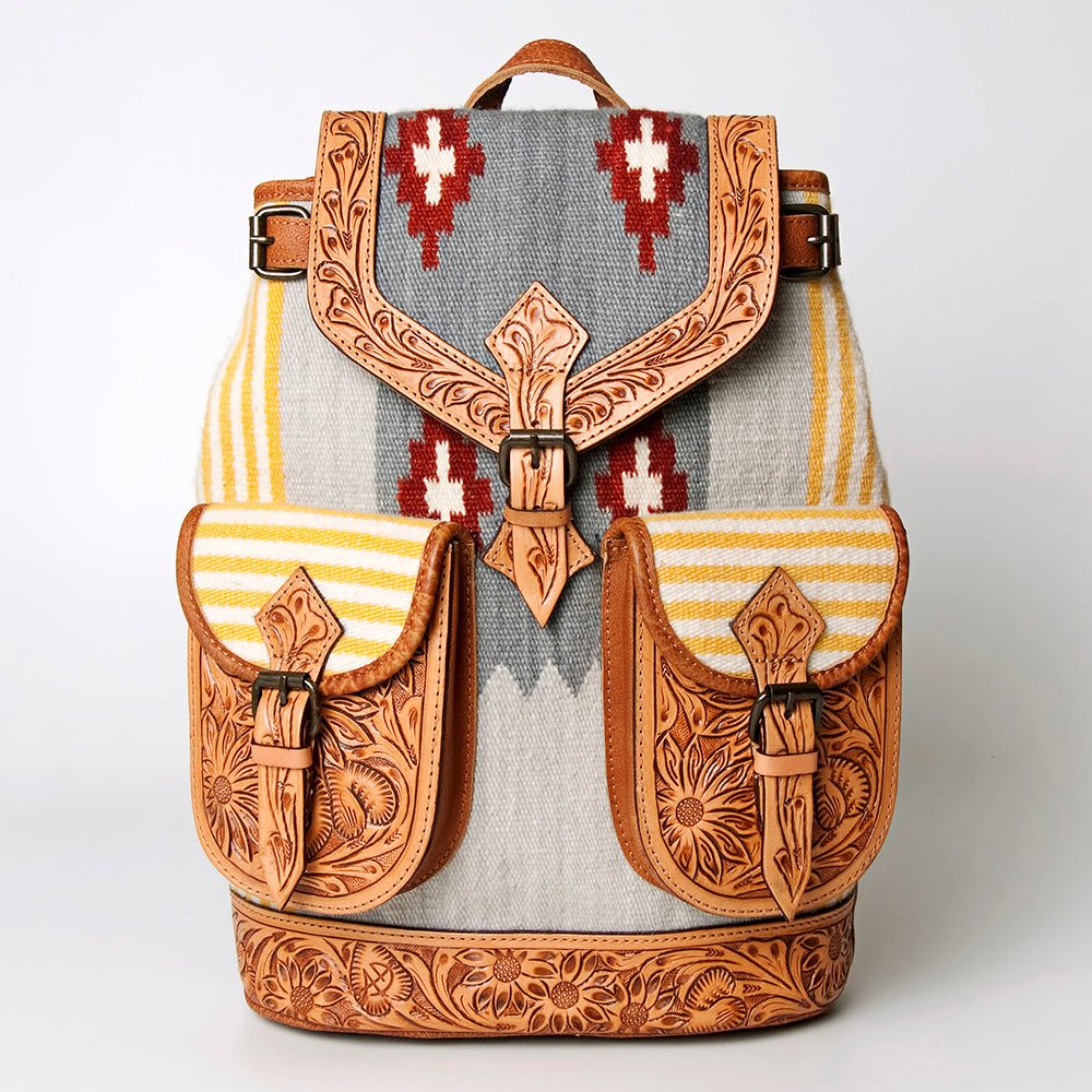 American Darling Hand Tooled Saddle Blanket Genuine Leather