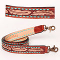 American Darling ADSTF108A Hand Tooled Genuine Leather Crossbody Handle Strap For Bags