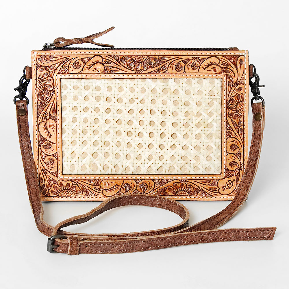 American Darling Wallet for Women, Hand Tooled Floral Leather, Vegetable-Tanned Full Grain Western Clutch with YKK Zipper