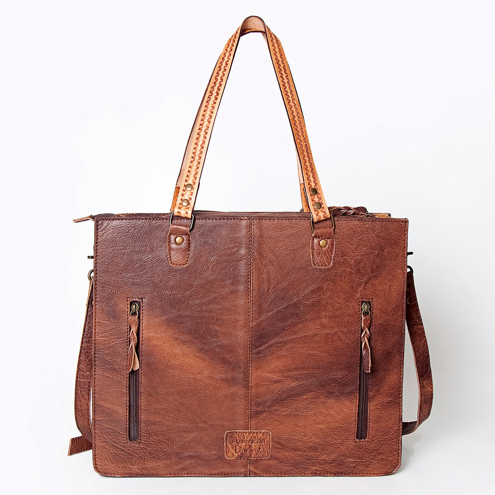 American Darling Hand-Tooled Genuine Leather Tote