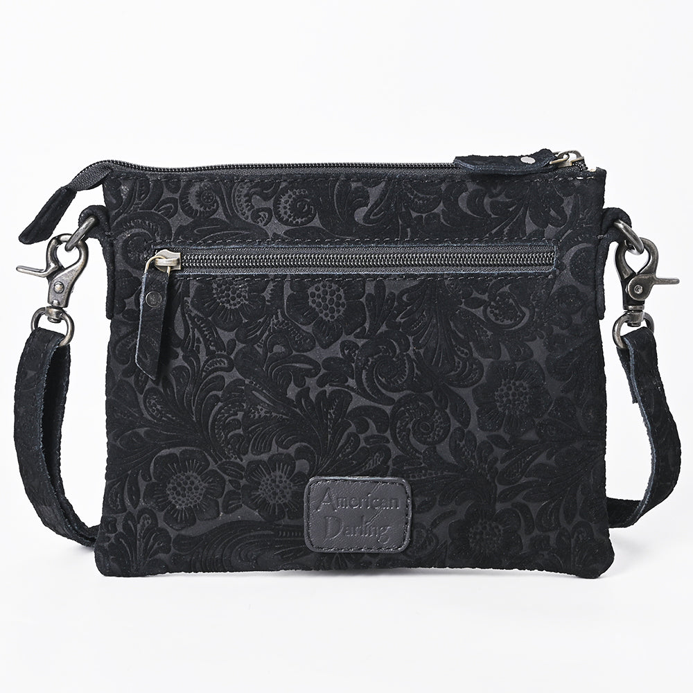American Darling Western Small Crossbody Bag – Genuine Hair-On Cowhide Leather with Fringes, Adjustable Strap, Handcrafted in Texas