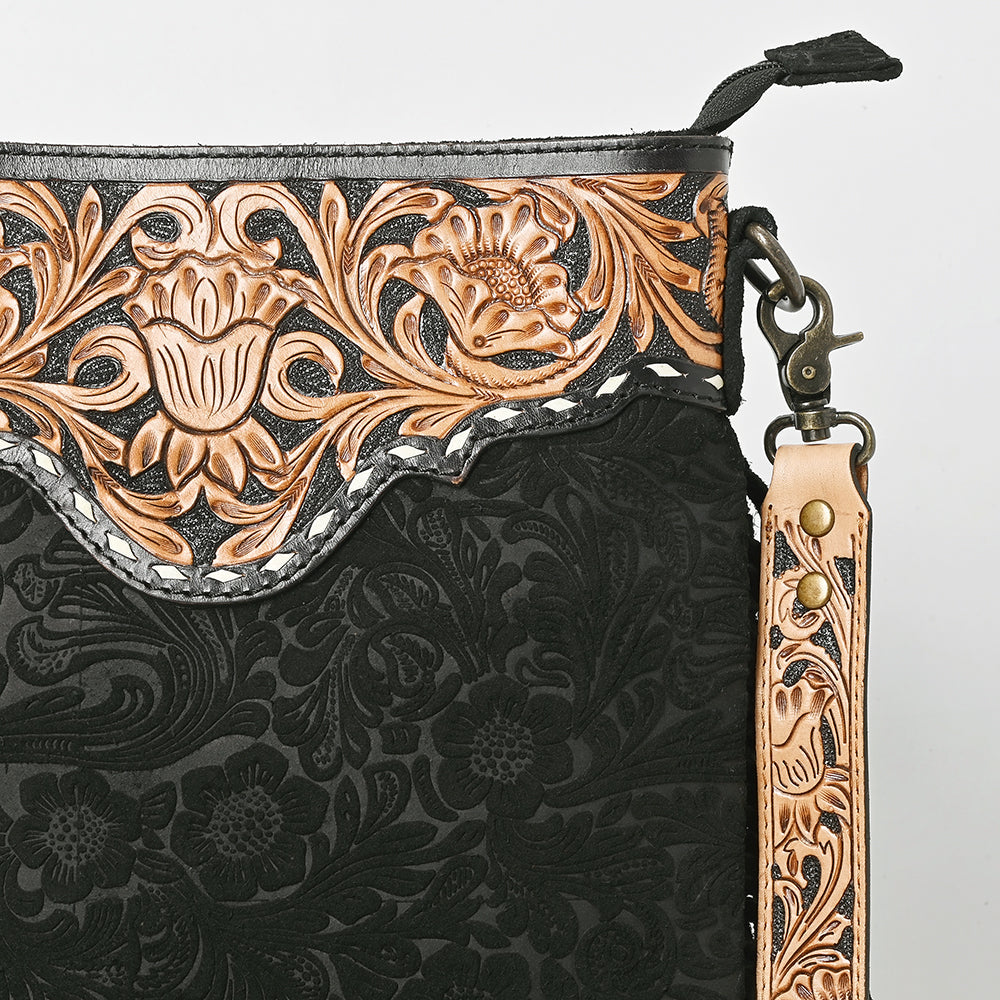 American Darling Messenger Hand Tooled Hair On Genuine Leather Western Women Bag Handbag Purse | Cute
