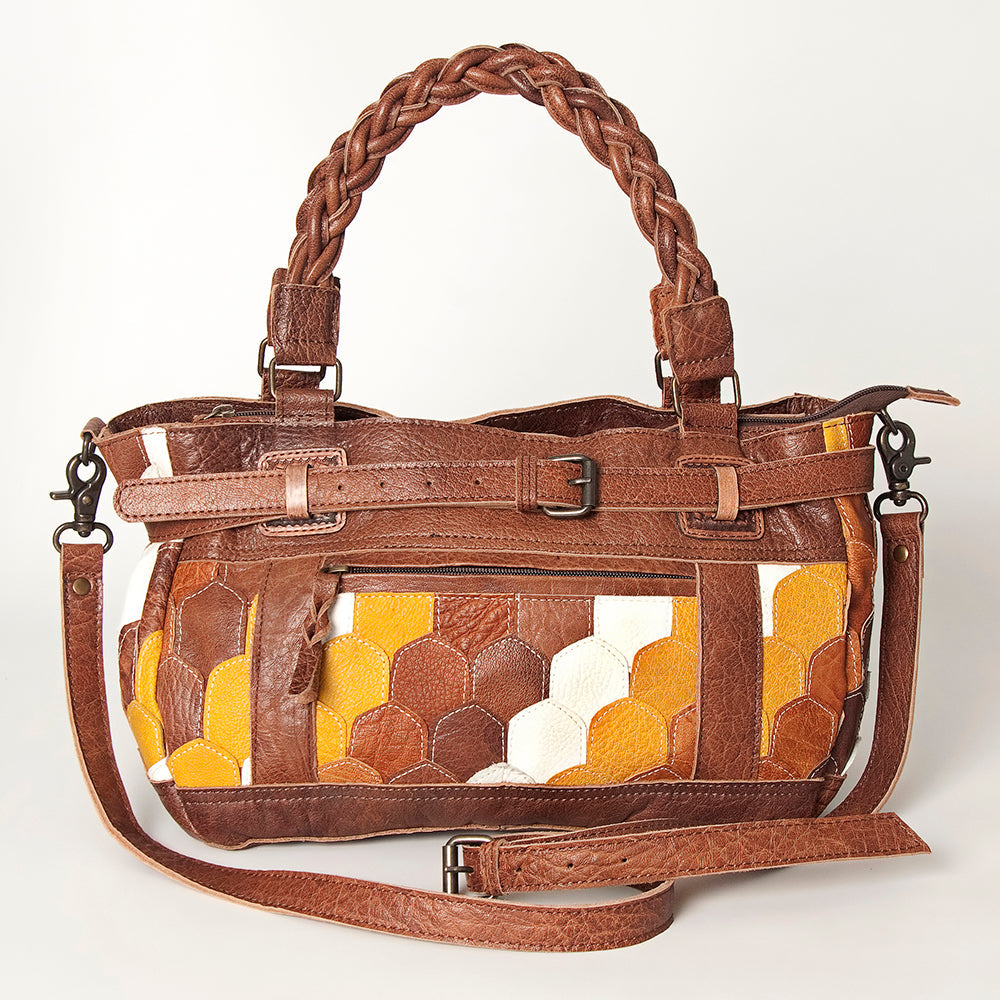 American Darling Tote Bag Genuine Leather Western Shoulder Purse with Braided Handle and YKK Zipper