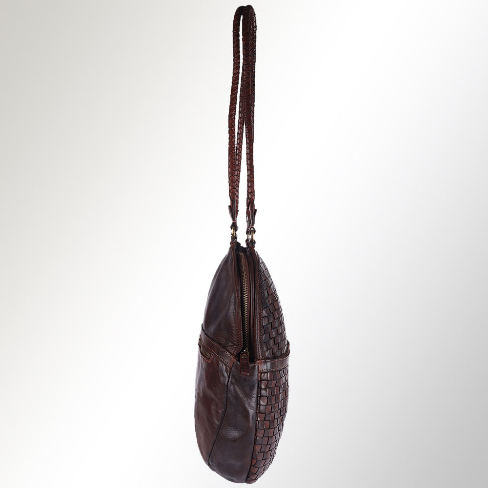 Spaghetti Western Tote Vintage Handmade Drum Dyed Genuine European Cowhide Leather