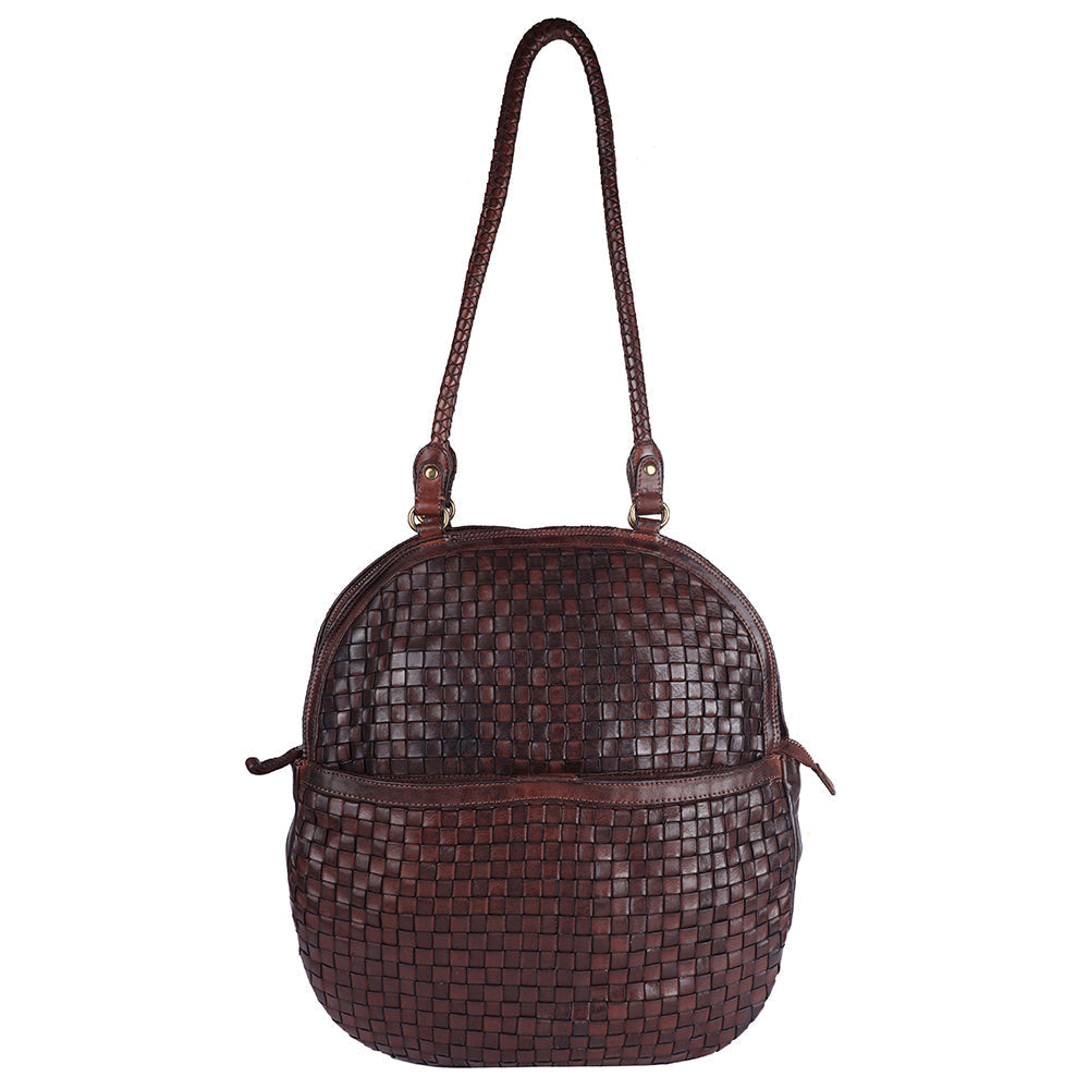 Spaghetti Western Tote Vintage Handmade Drum Dyed Genuine European Cowhide Leather