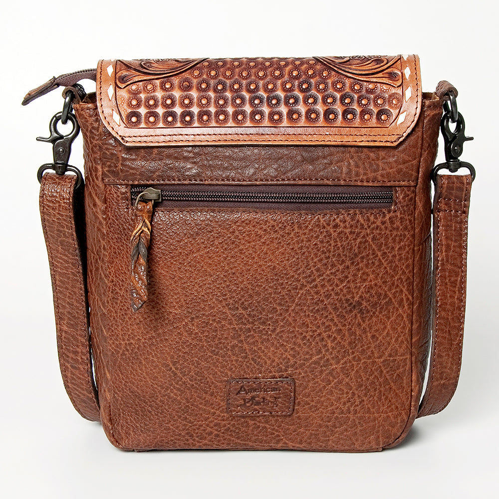 American Darling Hand-Tooled Genuine Leather Crossbody Bag