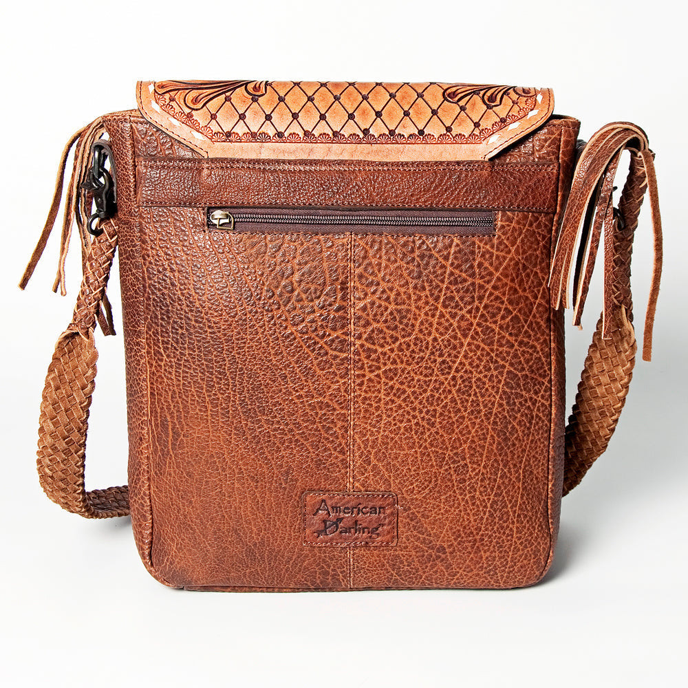 American Darling Hand-Tooled Genuine Leather Crossbody Bag