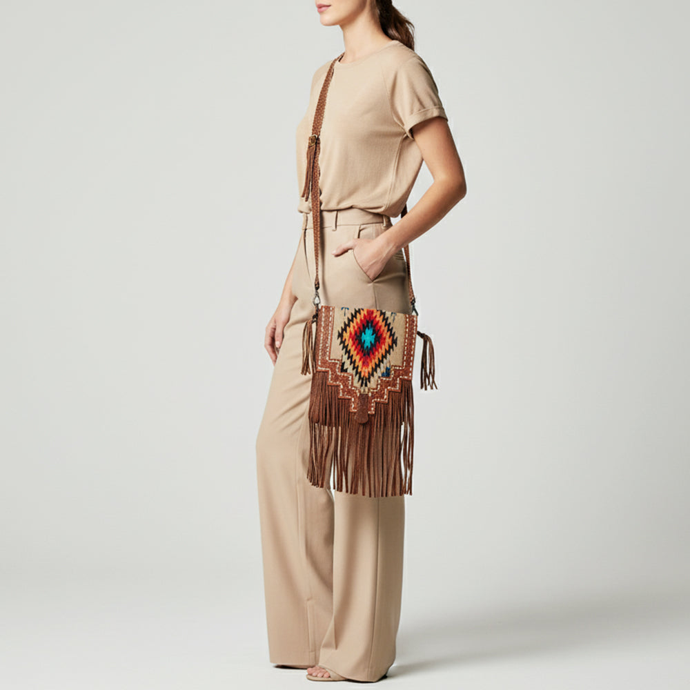 American Darling Messenger Saddle Blanket Hand Tooled Genuine Leather women bag western handbag purse