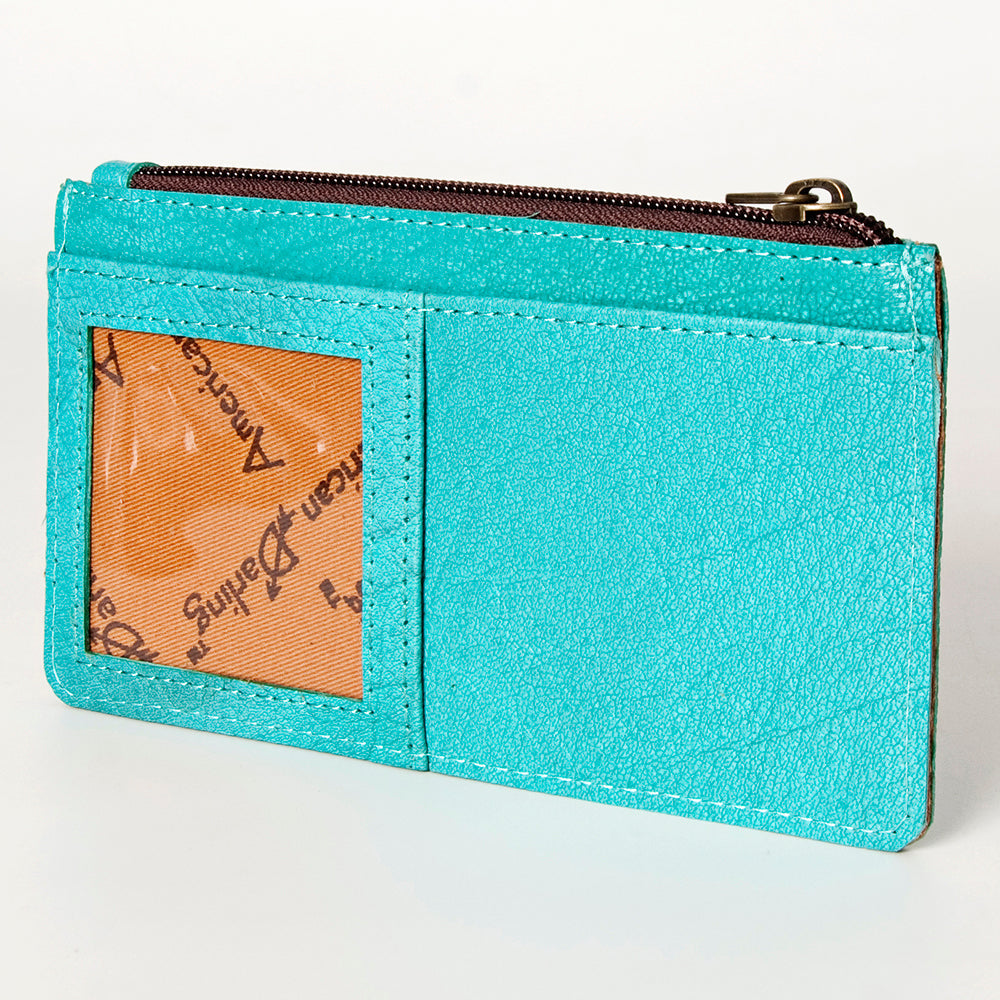 American Darling Card-Holder, Genuine Full Grain Vegetable Tanned Leather, Slim Western Travel Wallet,