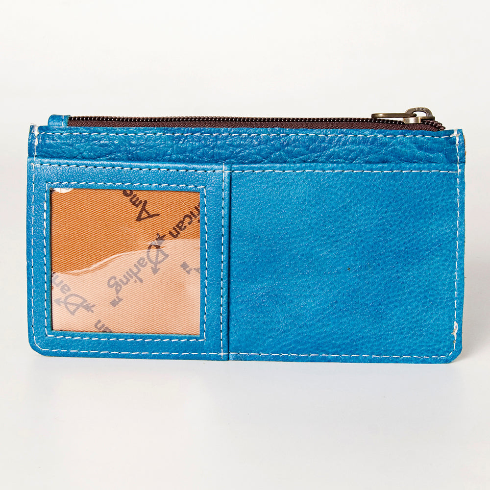 American Darling Card-Holder, Genuine Full Grain Vegetable Tanned Leather, Slim Western Travel Wallet,