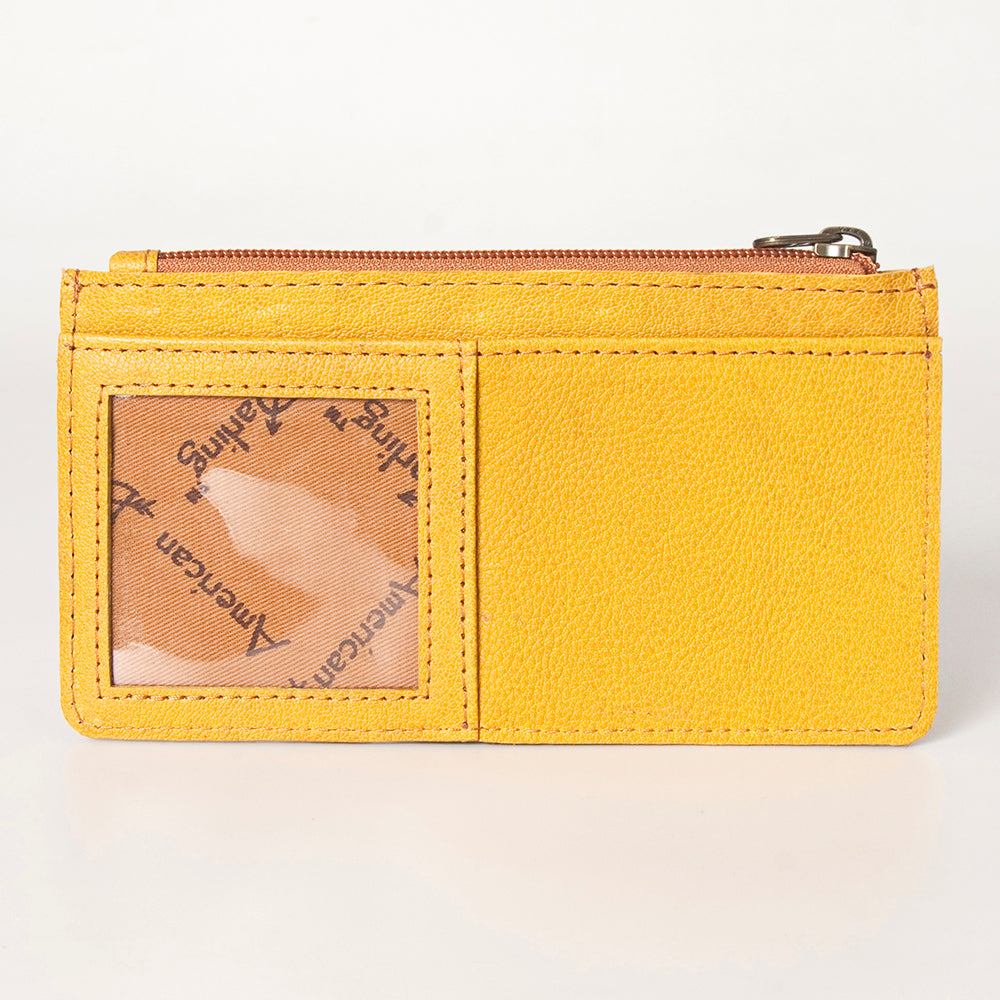 American Darling Card-Holder, Genuine Full Grain Vegetable Tanned Leather, Slim Western Travel Wallet,