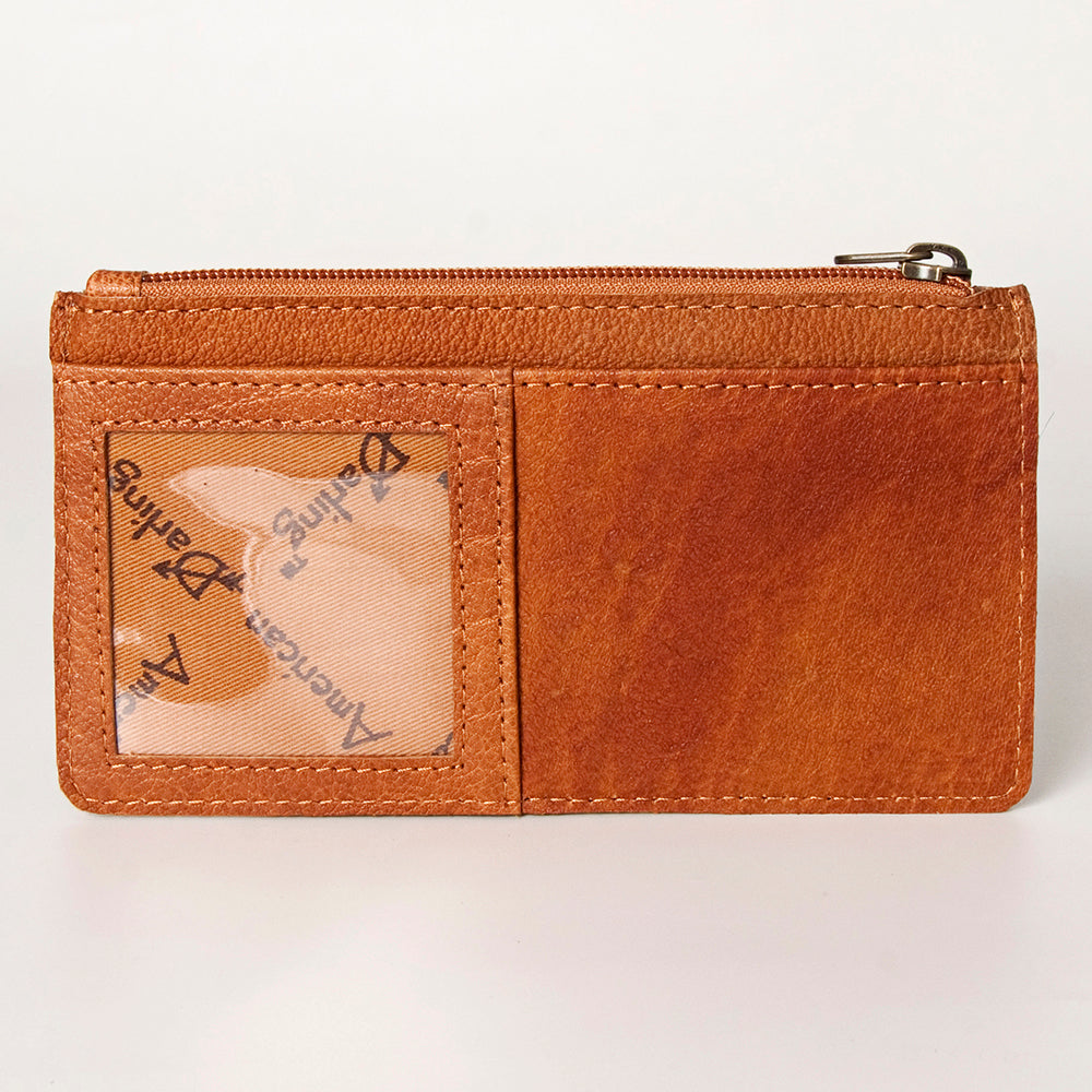 American Darling Card-Holder, Genuine Full Grain Vegetable Tanned Leather, Slim Western Travel Wallet,