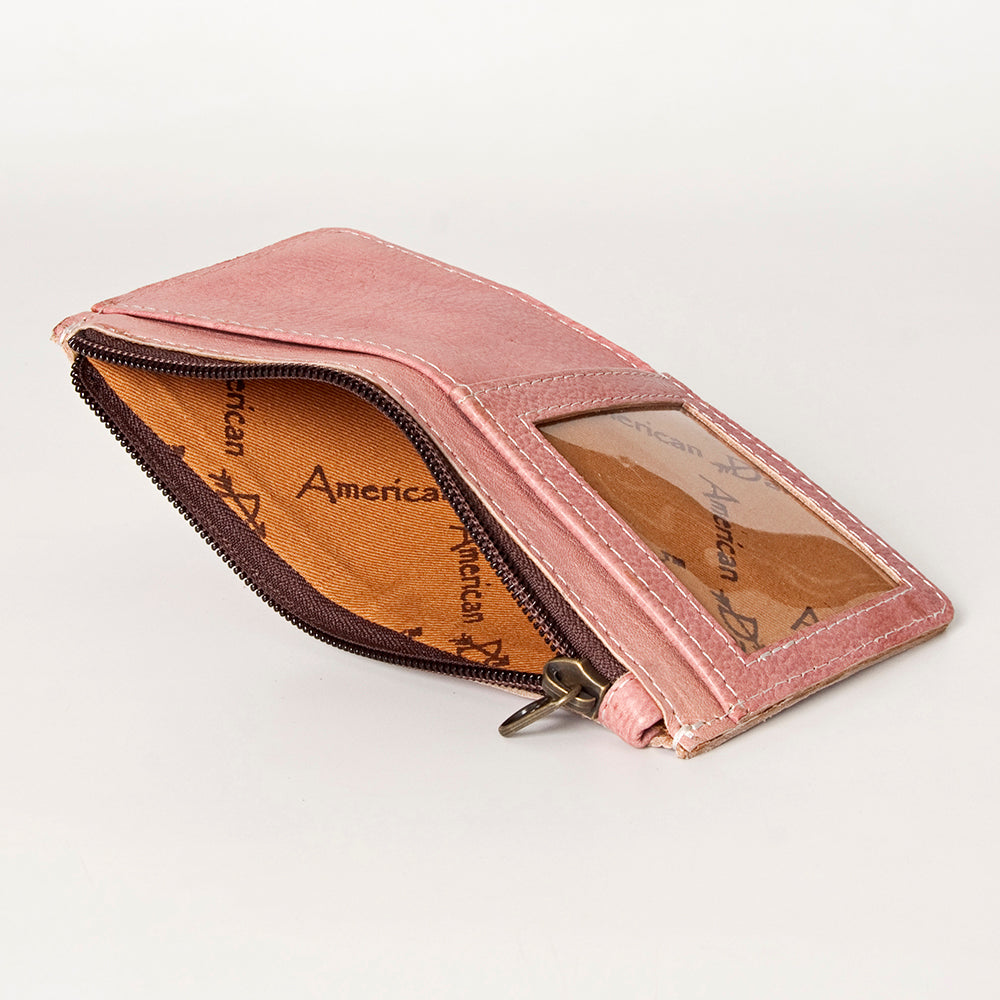 American Darling Card-Holder, Genuine Full Grain Vegetable Tanned Leather, Slim Western Travel Wallet,