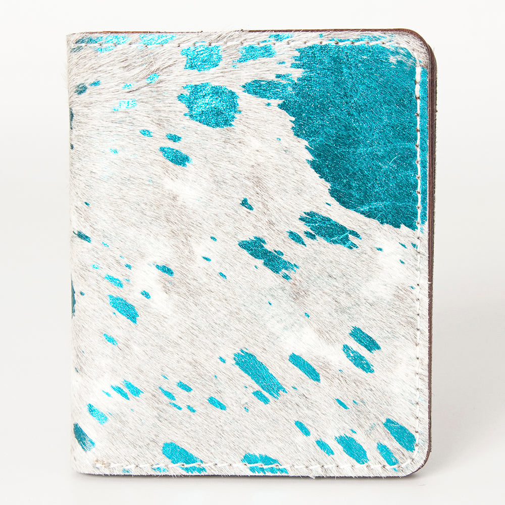 American Darling Card-Holder, Genuine Hair-On Cowhide & Full Grain Leather, Slim Western Travel Wallet