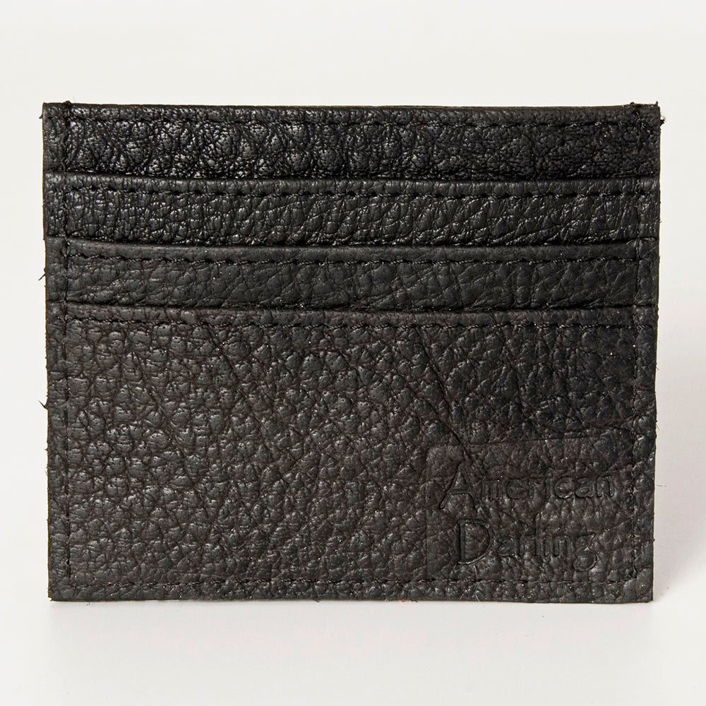 American Darling Card-Holder, Genuine Full Grain Vegetable Tanned Leather, Slim Western Minimalist Wallet