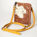 American Darling Cross body Bag, Hair-On Cowhide & Genuine Full Grain Leather, Western Shoulder Purse, 6in (H) X 6in (W)
