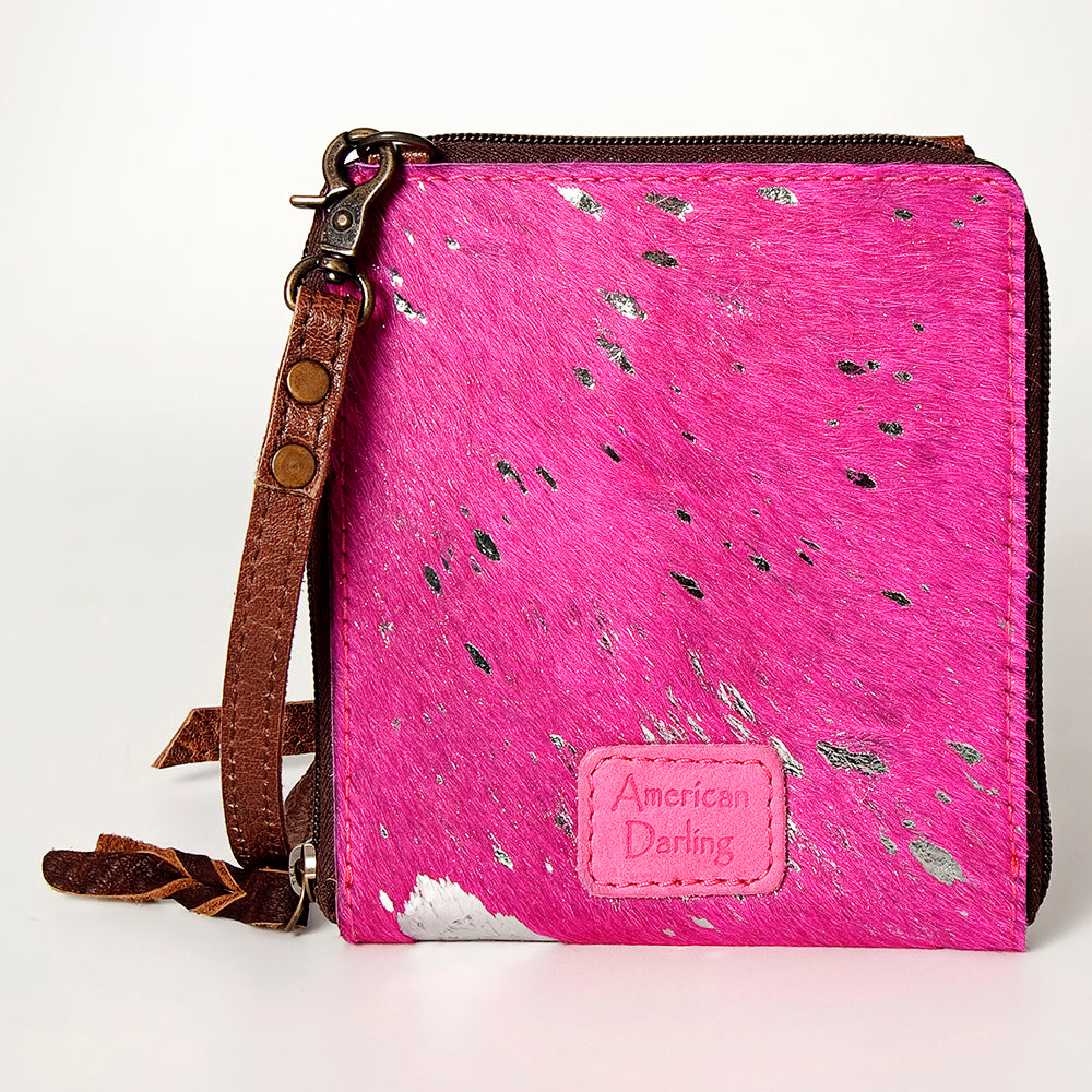 American Darling Cross body Bag, Hair-On Cowhide & Genuine Full Grain Leather, Western Shoulder Purse, 6in (H) X 6in (W)