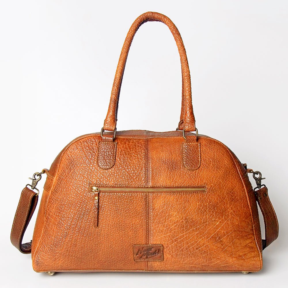 Vintage Inspired Handmade Leather Tote With Full Grain Cowhide