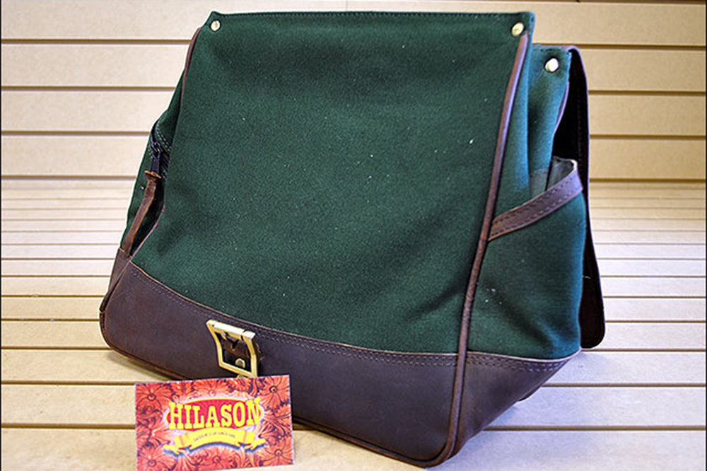 Leather & Canvas Hunting Field Bag — 11"W x 12"H x 6"D