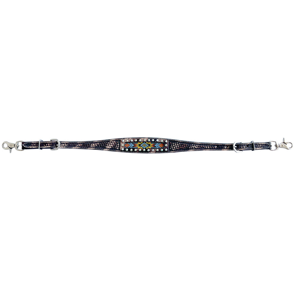 Bar H Equine Genuine Western American Leather Horse Premium Headstall & Breast Collar Set