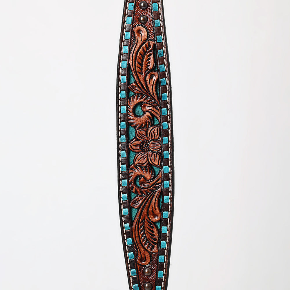 Bar H Equine Genuine Western American Leather Horse Premium Headstall & Breast Collar Set